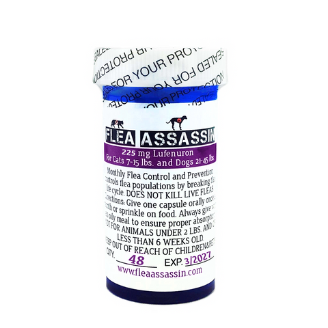 Monthly Flea Control & Prevention Cats 7-15lbs Dogs 21-45lbs,Purple Label-48 capsules